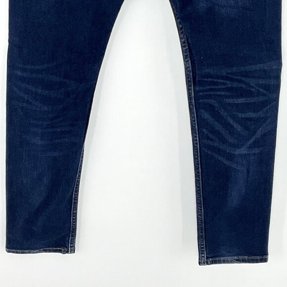 Levis Jeans Mens 31x29 Blue Slim Straight Dark Wash‎ Mid Rise Stretch Denim - Picture 5 of 12